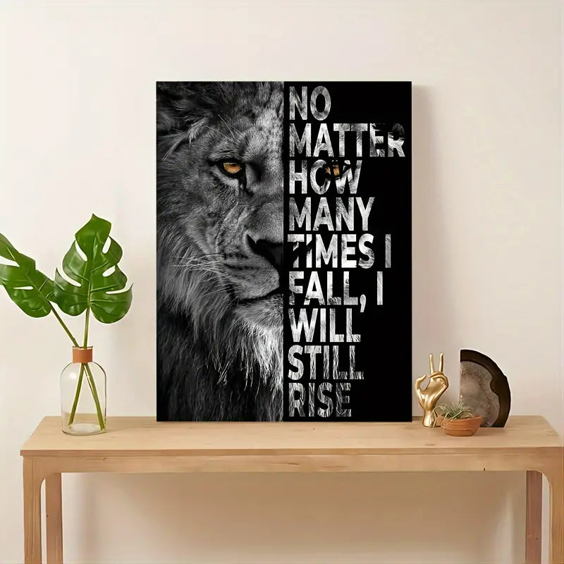 Lion Inspirational Motivational Quotes uv on ACrylic