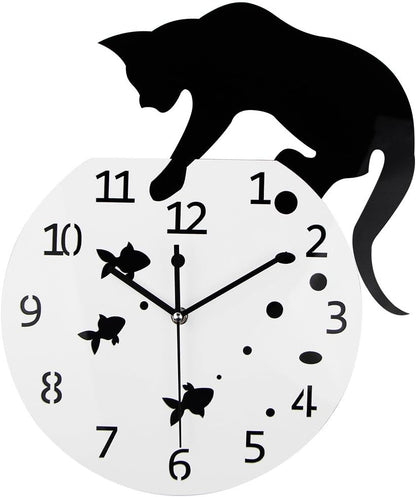 Fishbowl Cat Clock/Creative Wall Clocks