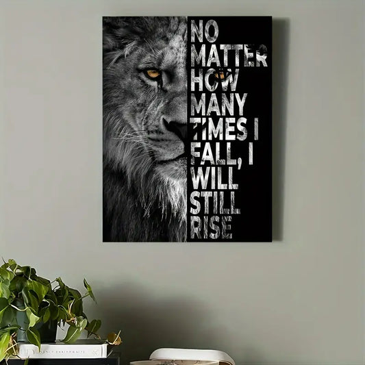 Lion Inspirational Motivational Quotes uv on ACrylic