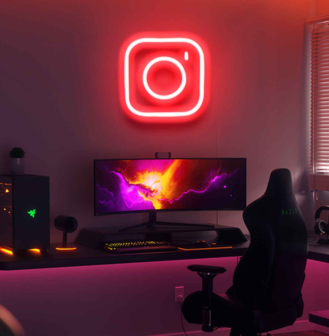 Instagram Logo Neon Light