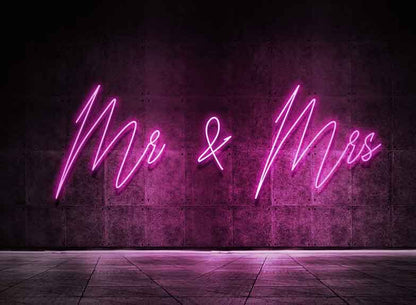 Mr. and Mrs. Neon light