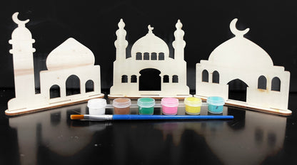 Paint Your Own Masjid | DIY Wood Ramadan Eid Activity