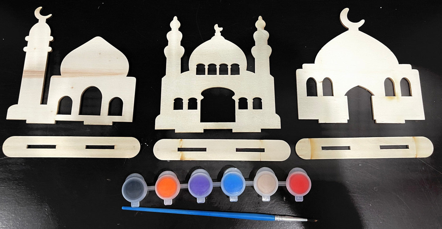 Paint Your Own Masjid | DIY Wood Ramadan Eid Activity