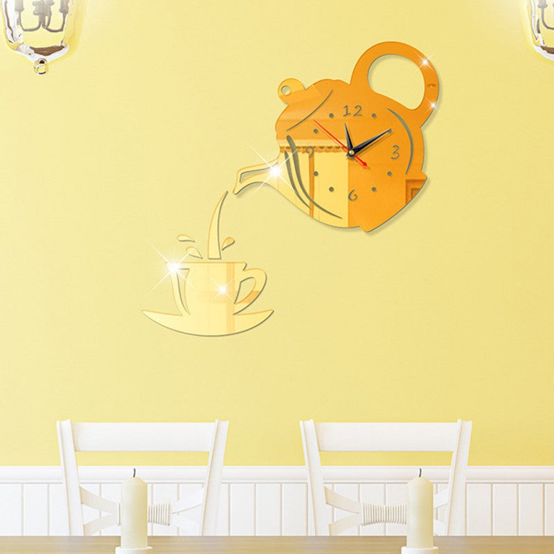 Tea Pot 3D Wall Clock